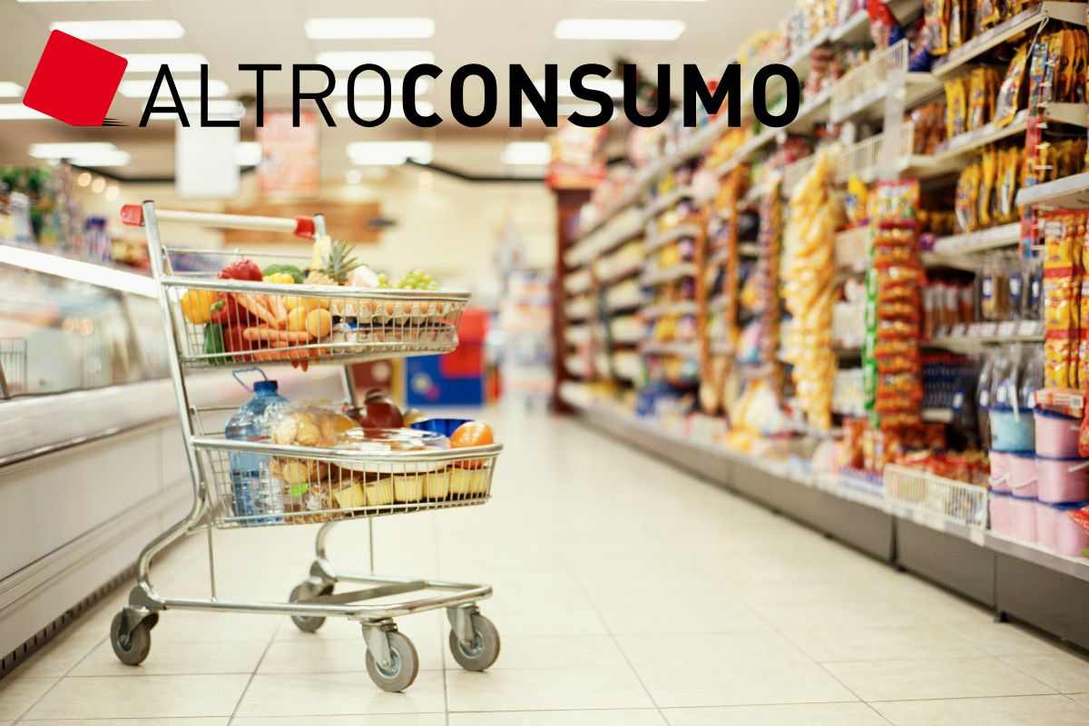 carrello supermercato scritta Altronsumo